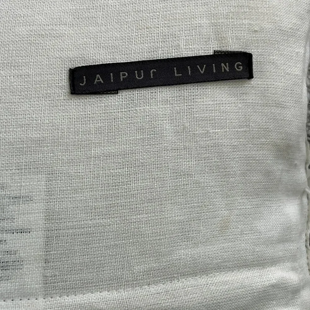 Jaipur Living Cilo Textured Whisper White Tapioca Down Lumbar Pillow 16X24